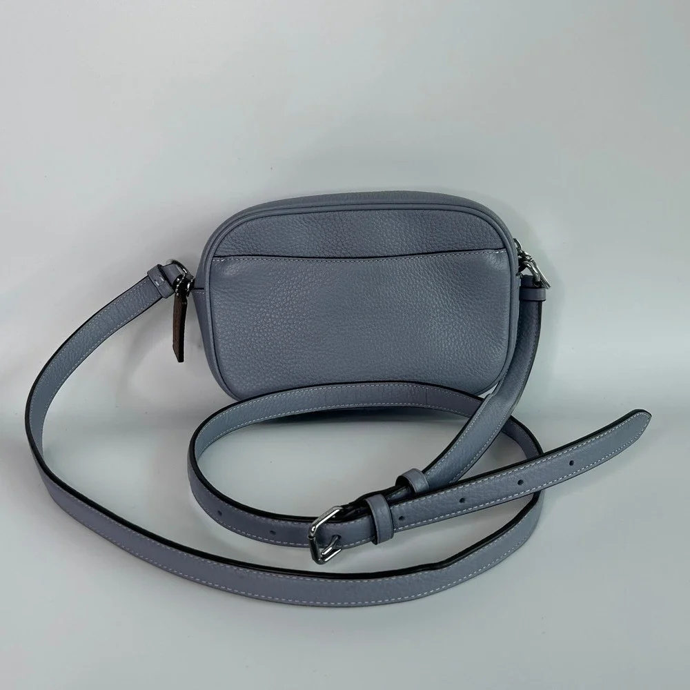 Coach Mini Jamie Camera Bag Blue Pebbled Leather Crossbody CH308 Good